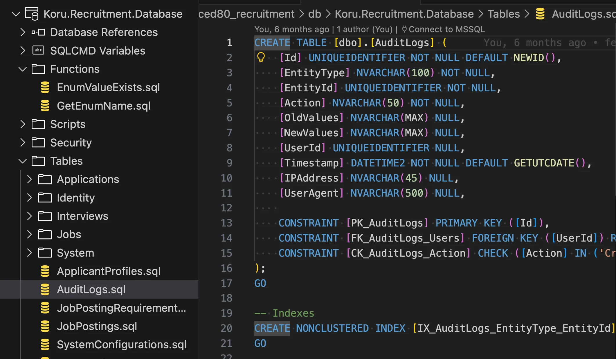 SQL Project Structure