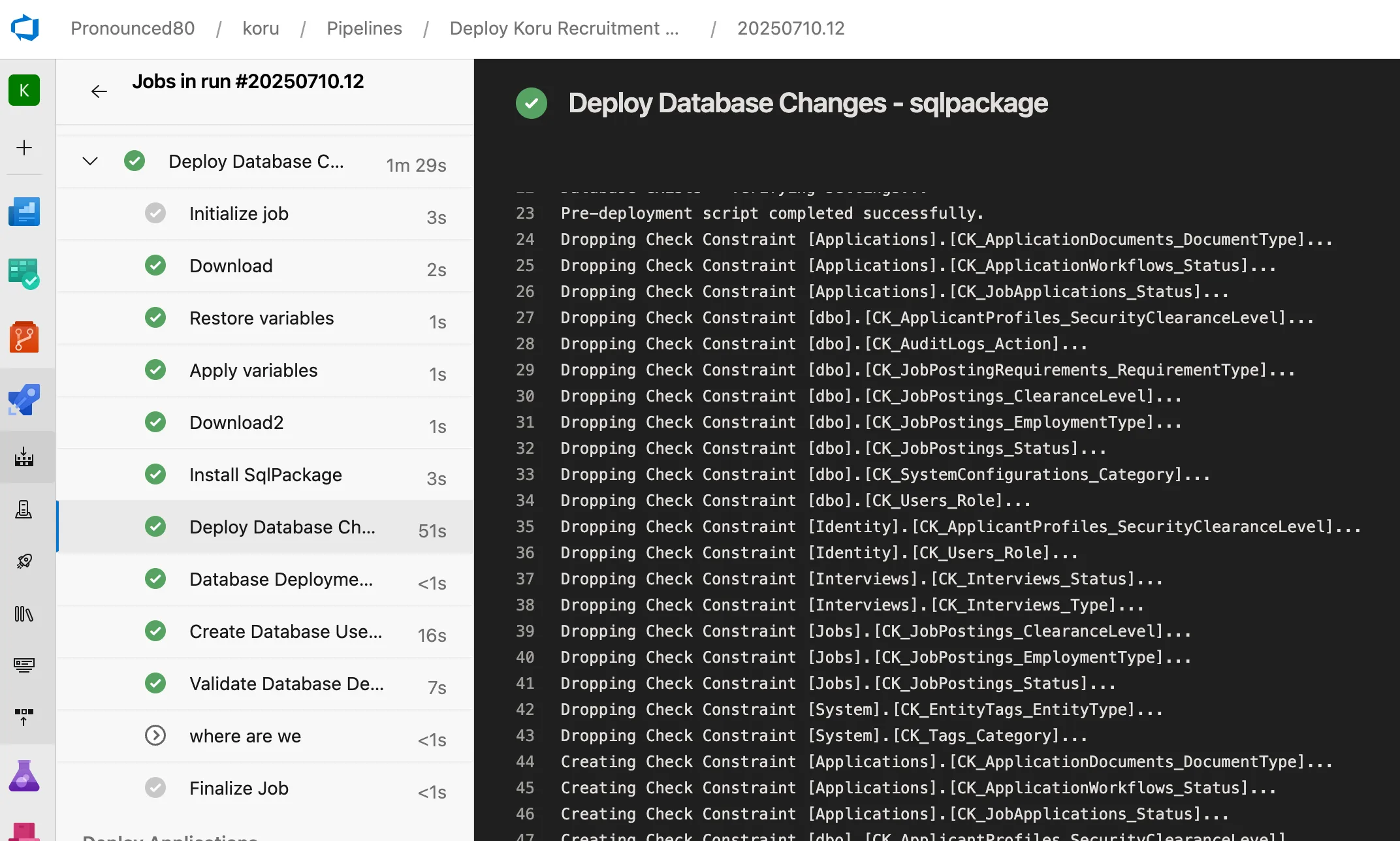 Database Deployment via SqlPackage